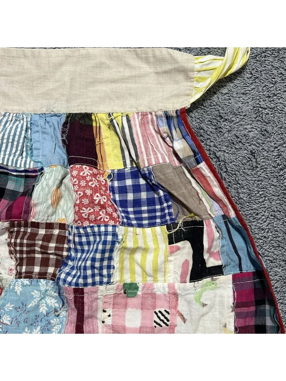 Vintage Handmade Patchwork Half Apron Cottage Farmgirl Country Small Wmn / Youth